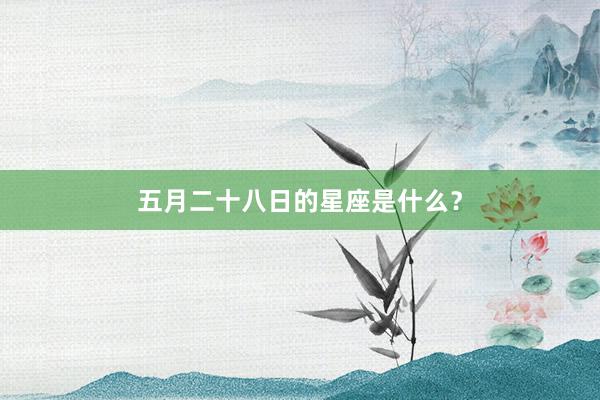 五月二十八日的星座是什么？
